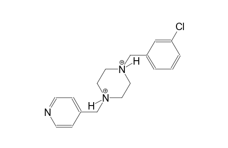 1-(3-chlorobenzyl)-4-(4-pyridinylmethyl)piperazinediium