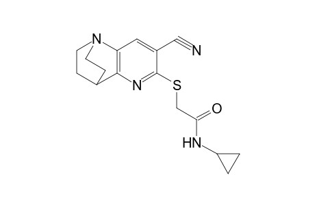 Acetamide, 2-[[4-cyano-1,6-diazatricyclo[6.2.2.0(2,7)]dodeca-2(7),3,5-trien-5-yl]thio]-N-cyclopropyl-