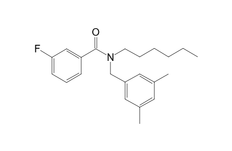 Benzamide, 3-fluoro-N-(3,5-dimethylbenzyl)-N-hexyl-