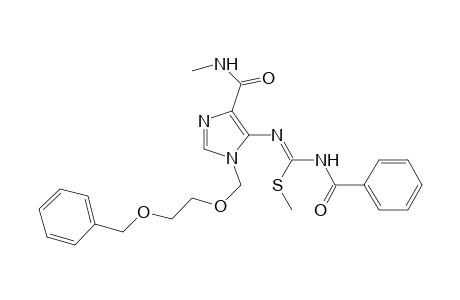 1-(2-benzoxyethoxymethyl)-5-[[N-benzoyl-C-(methylthio)carbonimidoyl]amino]-N-methyl-imidazole-4-carboxamide