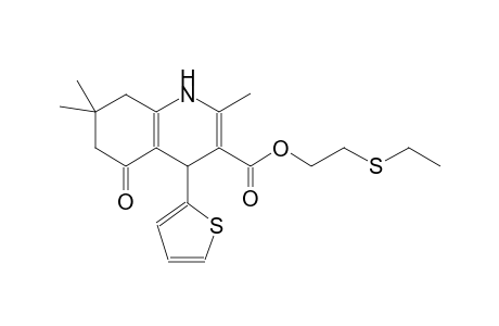 3-quinolinecarboxylic acid, 1,4,5,6,7,8-hexahydro-2,7,7-trimethyl-5-oxo-4-(2-thienyl)-, 2-(ethylthio)ethyl ester