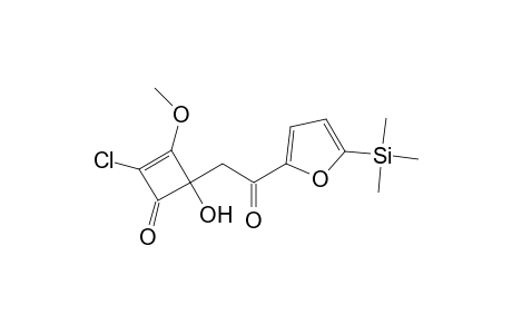 2-Chloro-4-hydroxy-3-methoxy-4-[(5-trimethylsilyl-2-furoyl)methyl]-2-cyclobutenone