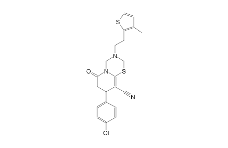 2H,6H-pyrido[2,1-b][1,3,5]thiadiazine-9-carbonitrile, 8-(4-chlorophenyl)-3,4,7,8-tetrahydro-3-[2-(3-methyl-2-thienyl)ethyl]-6-oxo-