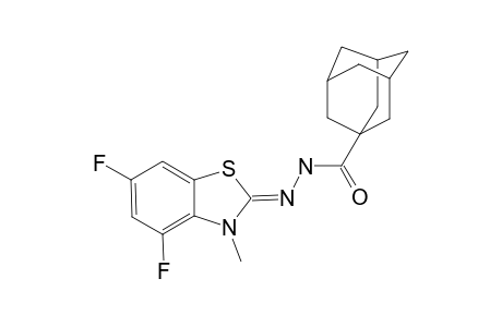 ADAMANTANE-1-CARBOXYLIC_ACID_(4,6-DIFLUORO-3-METHYL-3-H-BENZOTHIAZOL-2-YLIDENE)-HYDRAZIDE
