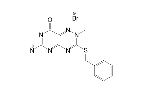 6-AMINO-3-BENZYLTHIO-2-METHYLPYRIMIDO-[4,5-E]-[1,2,4]-TRIAZIN-8-ONE-HYDROBROMIDE