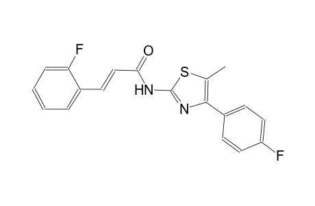 (2E)-3-(2-fluorophenyl)-N-[4-(4-fluorophenyl)-5-methyl-1,3-thiazol-2-yl]-2-propenamide