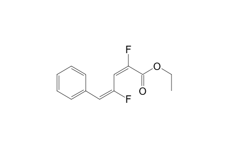 2,4-Pentadienoic acid, 2,4-difluoro-5-phenyl-, ethyl ester, (E,E)-