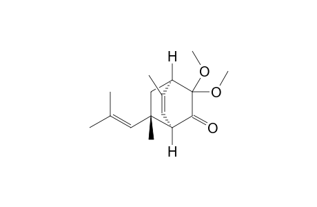 (1R*,4R*,7S*)-3,3-Dimethoxy-5,7-dimethyl-7-(2-methylpropenyl)-bicyclo[2.2.2]oct-5-en-2-one