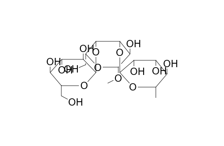 METHYL 3-O-ALPHA-L-RHAMNOPYRANOSYL-(4-O-ALPHA-D-GLUCOPYRANOSYL)-BETA-D-GALACTOPYRANOSIDE