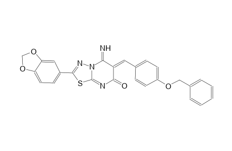 (6Z)-2-(1,3-benzodioxol-5-yl)-6-[4-(benzyloxy)benzylidene]-5-imino-5,6-dihydro-7H-[1,3,4]thiadiazolo[3,2-a]pyrimidin-7-one