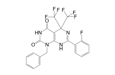 1-Benzyl-7-(2-fluorophenyl)-5,5-bis(trifluoromethyl)-5,8-dihydropyrimido[4,5-d]pyrimidine-2,4(1H,3H)-dione