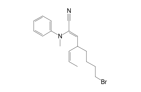 (Z)-8-Bromo-2-(N-methylanilino)-4-(prop-1-enyl)oct-2-enenitrile
