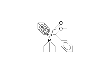 /.eta.-5/-Cyclopentadienyl-(methoxy-phenyl-methyl)-triethylphosphino iron carbonyl diasteroemer 1