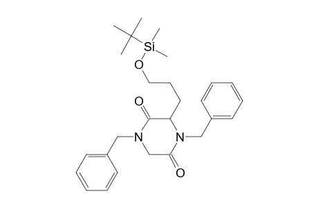 2,5-Piperazinedione, 3-[3-[[(1,1-dimethylethyl)dimethylsilyl]oxy]propyl]-1,4-bis(phenylmethyl)-, (.+-.)-