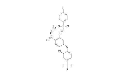 Benzenesulfonamide, N-[[5-[2-chloro-4-(trifluoromethyl)phenoxy]-2-nitrophenyl]thio]-4-fluoro-, sodium salt