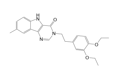 4H-pyrimido[5,4-b]indol-4-one, 3-[2-(3,4-diethoxyphenyl)ethyl]-3,5-dihydro-8-methyl-