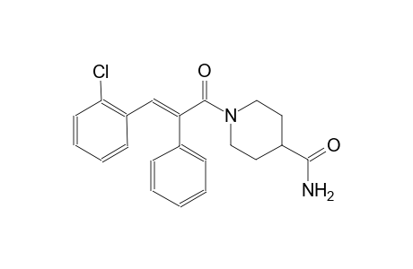 1-[(2E)-3-(2-chlorophenyl)-2-phenyl-2-propenoyl]-4-piperidinecarboxamide