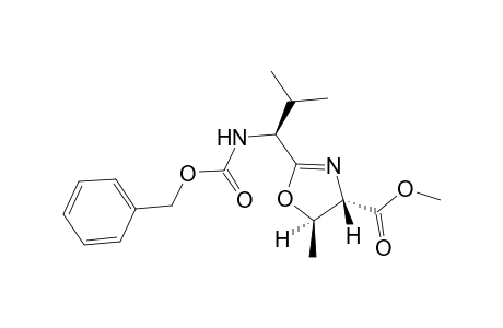 (4S,5R)-2-[(1S)-1-(benzyloxycarbonylamino)-2-methyl-propyl]-5-methyl-2-oxazoline-4-carboxylic acid methyl ester