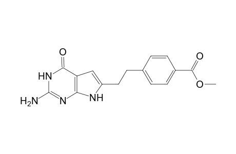 Methyl N-4-[2-(2-amino-4(3H)-oxo-7H-pyrrolo[2,3-d]pyrimidine-6yl)ethyl]benzoate