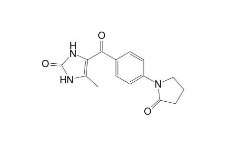 4-Methyl-5-[4-(2-oxidanylidenepyrrolidin-1-yl)phenyl]carbonyl-1,3-dihydroimidazol-2-one