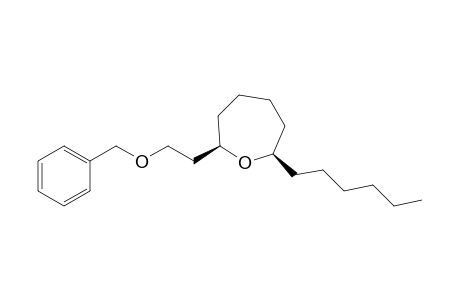 Oxepane, 2-hexyl-7-[2-(phenylmethoxy)ethyl]-, (2R-cis)-