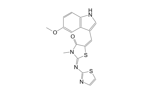 4-thiazolidinone, 5-[(5-methoxy-1H-indol-3-yl)methylene]-3-methyl-2-(2-thiazolylimino)-, (2Z,5E)-