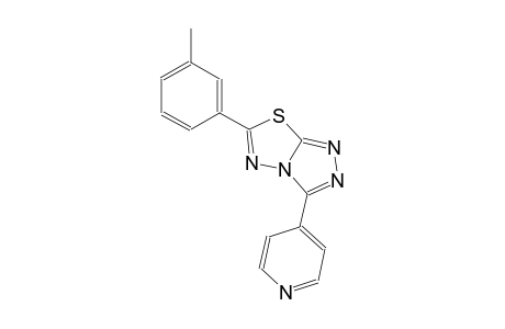6-(3-methylphenyl)-3-(4-pyridinyl)[1,2,4]triazolo[3,4-b][1,3,4]thiadiazole