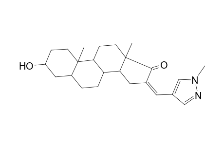 (16Z)-10,13-dimethyl-16-[(1-methylpyrazol-4-yl)methylidene]-3-oxidanyl-2,3,4,5,6,7,8,9,11,12,14,15-dodecahydro-1H-cyclopenta[a]phenanthren-17-one
