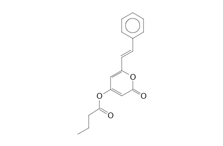 .alpha.-Pyrone, 4-butanoyloxy-6-(2-phenylethenyl)-