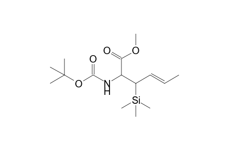 Methyl 2-[(t-butoxycarbonyl)amino]-3-[trimethylsilyl]hex-4-enoate