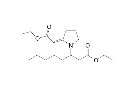 3-[(2E)-2-(2-ethoxy-2-keto-ethylidene)pyrrolidino]caprylic acid ethyl ester