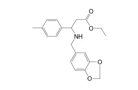 Ethyl 3-[(1,3-benzodioxol-5-ylmethyl)amino]-3-(4-methylphenyl)propanoate