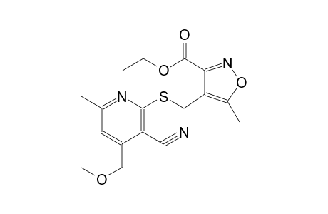 3-isoxazolecarboxylic acid, 4-[[[3-cyano-4-(methoxymethyl)-6-methyl-2-pyridinyl]thio]methyl]-5-methyl-, ethyl ester