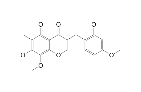 OPHIOPOGONANONE-E;5,7,2'-TRIHYDROXY-6-METHYL-8-METHOXY-3-(4'-METHOXYBENZYL)-CHROMAN-4-ONE