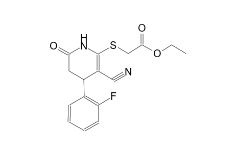 acetic acid, [[3-cyano-4-(2-fluorophenyl)-1,4,5,6-tetrahydro-6-oxo-2-pyridinyl]thio]-, ethyl ester