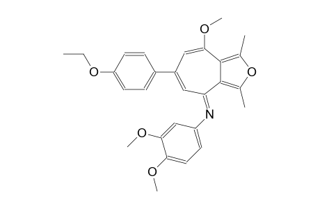 N-[(4E)-6-(4-ethoxyphenyl)-8-methoxy-1,3-dimethyl-4H-cyclohepta[c]furan-4-ylidene]-3,4-dimethoxyaniline