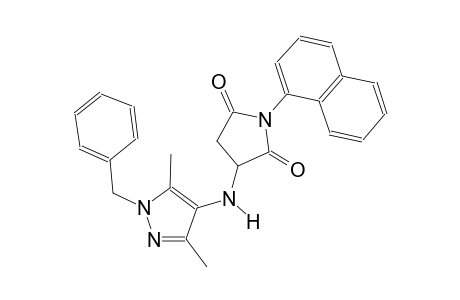 3-[(1-benzyl-3,5-dimethyl-1H-pyrazol-4-yl)amino]-1-(1-naphthyl)-2,5-pyrrolidinedione
