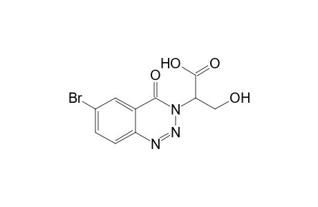 1,2,3-Benzotriazine-3(4H)-acetic acid, 6-bromo-.alpha.-(hydroxymethyl)-4-oxo-, (.+-.)-