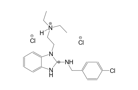 (E)-2-(2-((4-chlorobenzyl)iminio)-2,3-dihydro-1H-benzo[d]imidazol-1-yl)-N,N-diethylethanaminium chloride