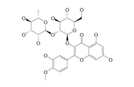 TAMARIXETIN-3-O-NEOHESPERIDOSIDE;3-[[2-O-(6-DEOXY-ALPHA-L-MANNOPYRANOSYL)-BETA-D-GLUCOPYRANOSYL]-OXY]-5,7-DIHYDROXY-2-(3-HYDROXY-4-METHOXYPHENYL)-4