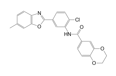 N-[2-chloro-5-(6-methyl-1,3-benzoxazol-2-yl)phenyl]-2,3-dihydro-1,4-benzodioxin-6-carboxamide