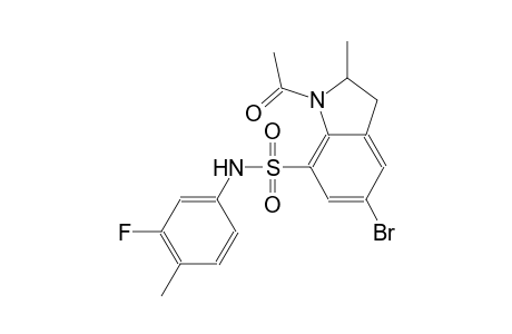 1H-indole-7-sulfonamide, 1-acetyl-5-bromo-N-(3-fluoro-4-methylphenyl)-2,3-dihydro-2-methyl-