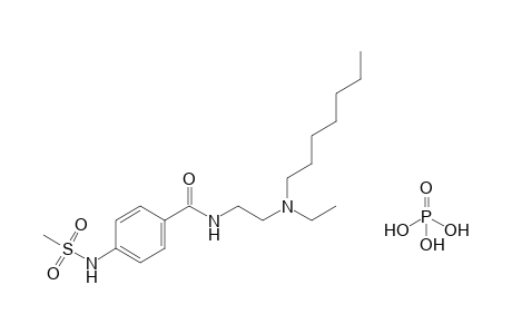 N-[2-(ethylheptylamino)ethyl]-p-(methylsulfonamido)benzamide, monophosphate
