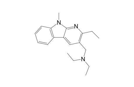 3-(Diethylamino)methyl-2-ethyl-9-methylpyrido[2,3-b]indole
