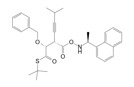 S-tert-Butyl (2R,3S)-2-Benzyloxy-3-[[[(S)-1-(1-naphthylphenyl)ethyl]amino]carboxy]-6-methyl-4-heptynethioate