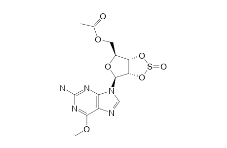 9-(5-O-ACETYL-2,3-O-SULFINYL-BETA-D-RIBOFURANOSYL)-2-AMINO-6-METHOXYPURINE;EXO_DIASTEREOMER
