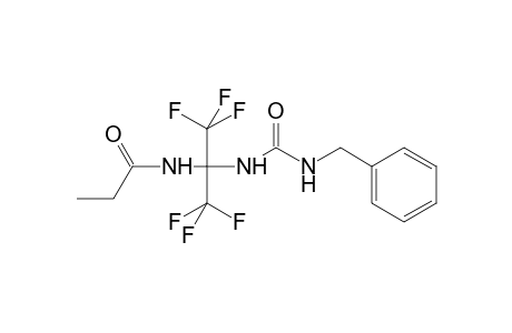 N-{2-[(benzylcarbamoyl)amino]-1,1,1,3,3,3-hexafluoropropan-2-yl}propanamide