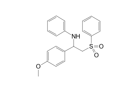 N-(1-(4-Methoxyphenyl)-2-(phenylsulfonyl)ethyl)aniline