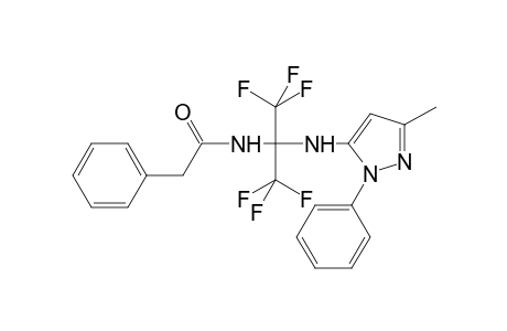 N-{1,1,1,3,3,3-hexafluoro-2-[(3-methyl-1-phenyl-1H-pyrazol-5-yl)amino]propan-2-yl}-2-phenylacetamide