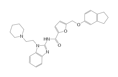 5-[(2,3-dihydro-1H-inden-5-yloxy)methyl]-N-{1-[2-(1-piperidinyl)ethyl]-1H-benzimidazol-2-yl}-2-furamide